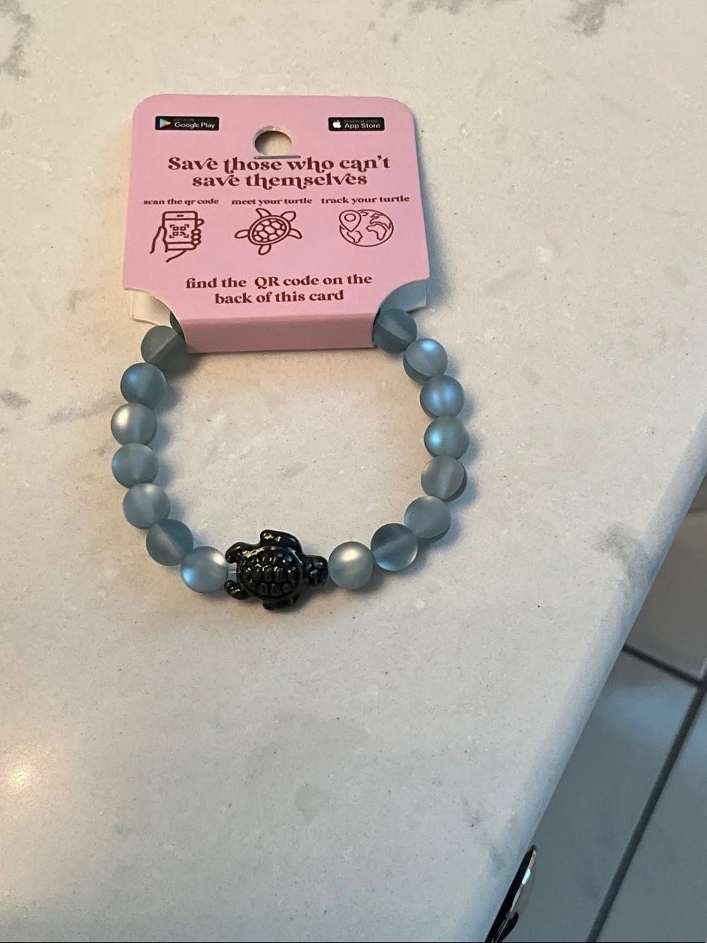 Simply southern Turtle tracking Bead Bracelet - NWT